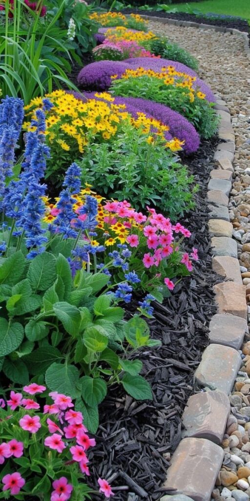 flower garden ideas in front of house