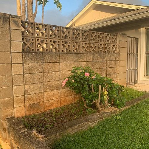 cinder block fence ideas