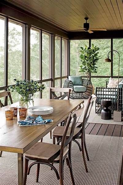 Creative and Stylish Enclosed Porch Inspiration