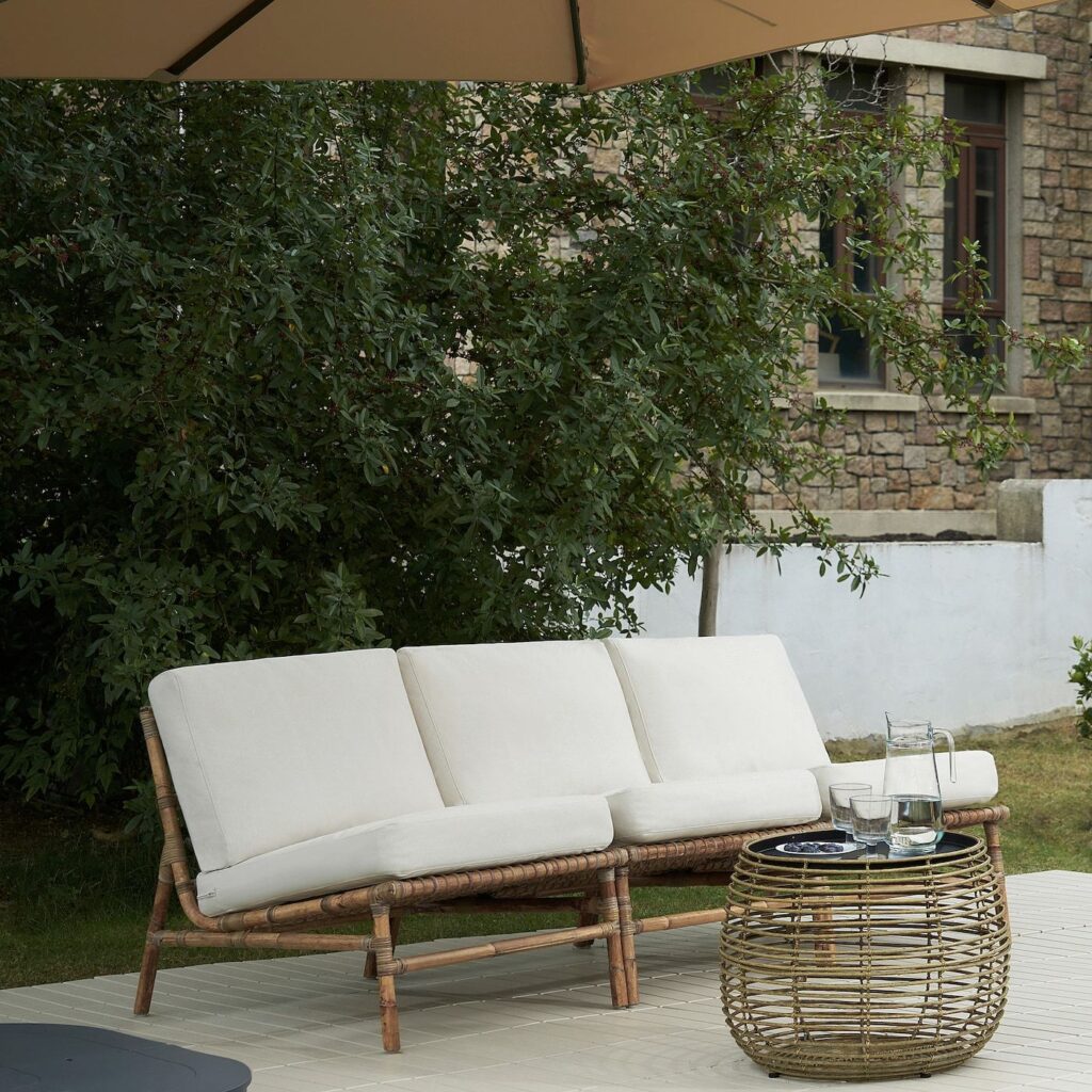 rattan garden sofa