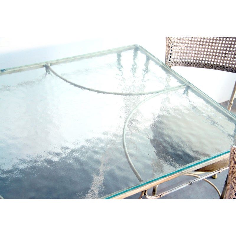 glass patio table