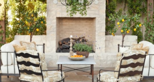 backyard fireplace