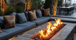 backyard fireplace