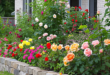 raised flower beds in front of house