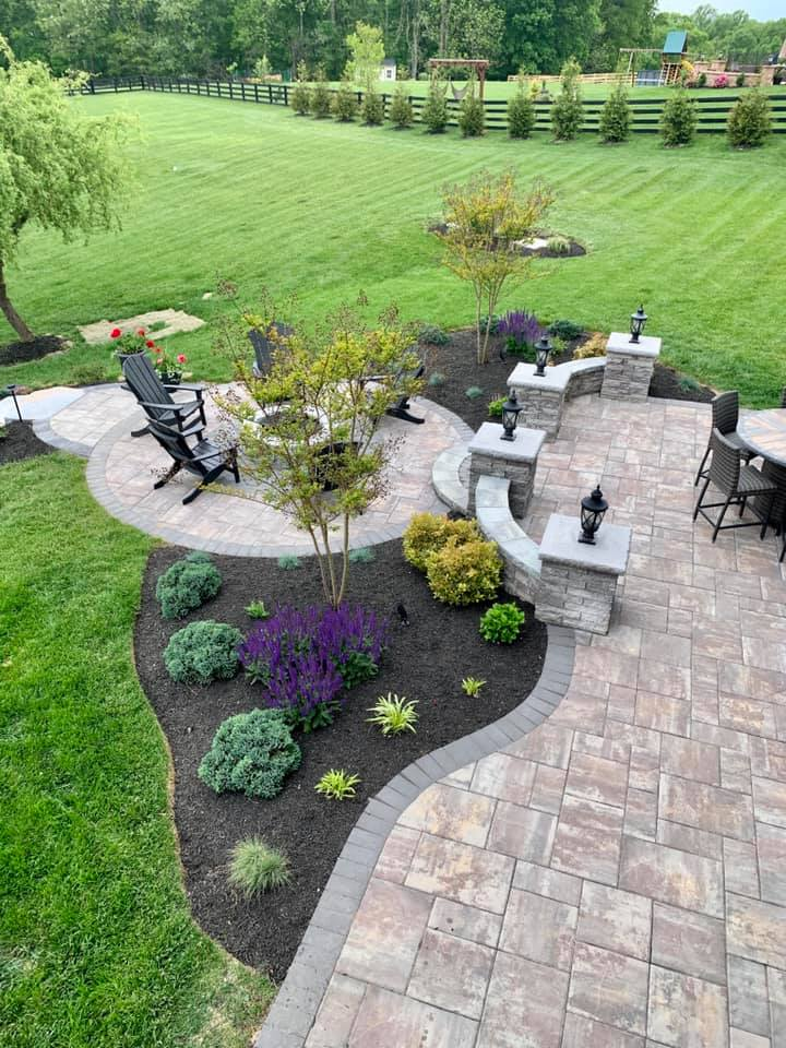 landscaping around patio