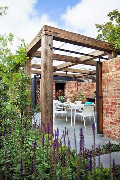 wooden pergola