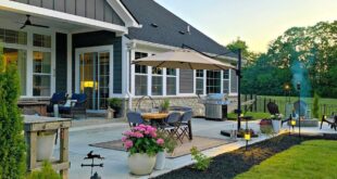 landscaping around patio