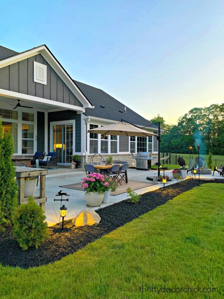 landscaping around patio