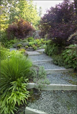 landscaping steps on a slope