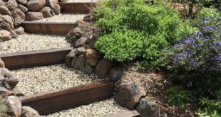 landscaping steps on a slope