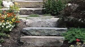 landscaping steps on a slope