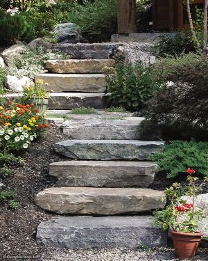 landscaping steps on a slope