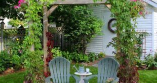 small garden seating area