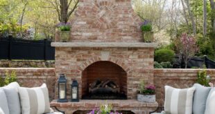 patio ideas with fireplace