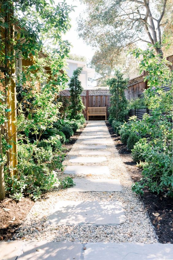 Navigate the winding trails of a garden path