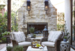 patio ideas with fireplace