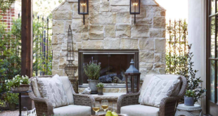 patio ideas with fireplace