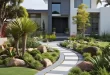 modern landscape design front yard