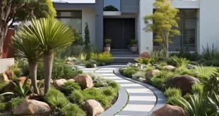 modern landscape design front yard