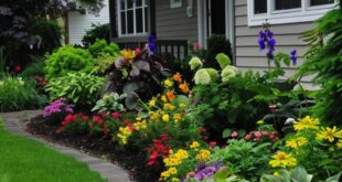 flower garden ideas in front of house