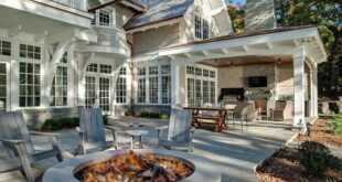 patio ideas with fireplace