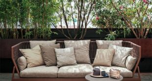 rattan garden sofa