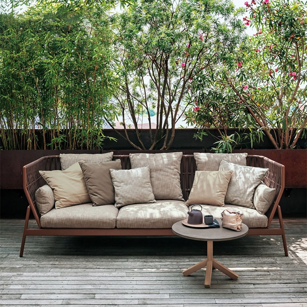 rattan garden sofa