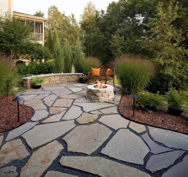 flagstone patio design