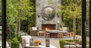 outdoor fireplace designs