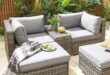 rattan garden sofa