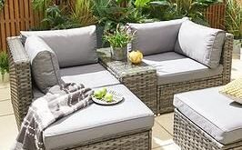 rattan garden sofa