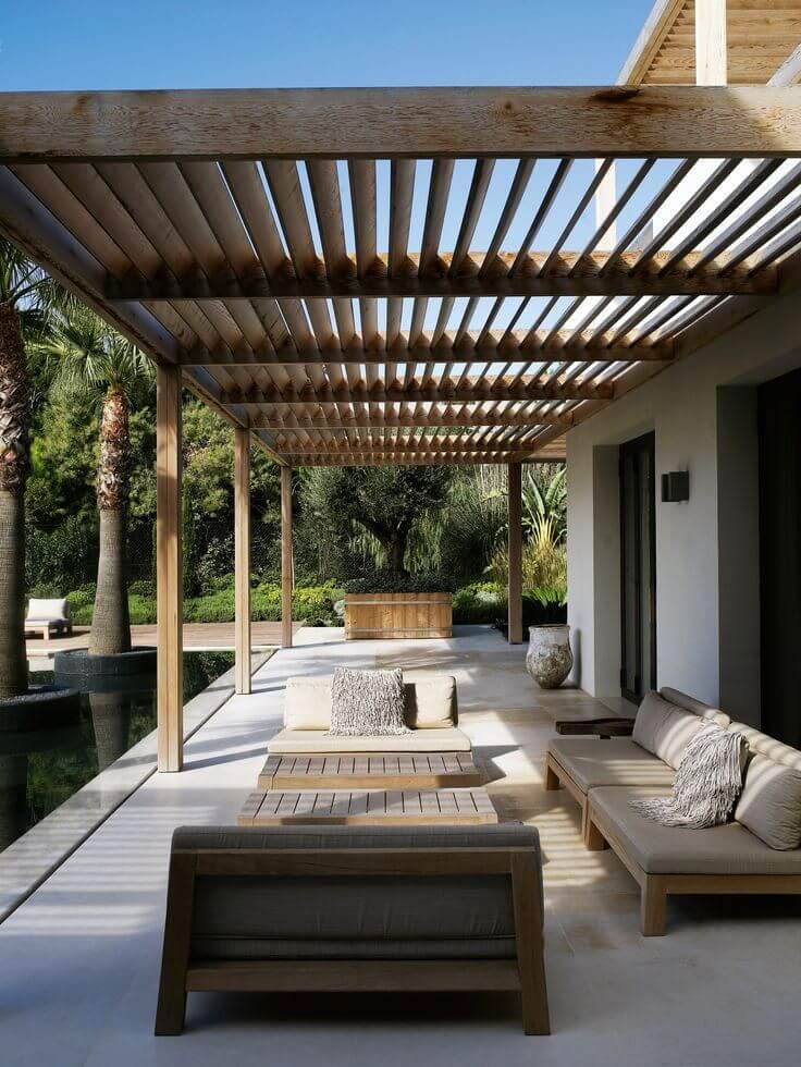 wooden pergola