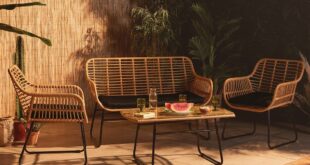 rattan garden sofa