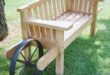 wooden garden benches