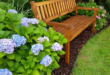 wooden garden benches