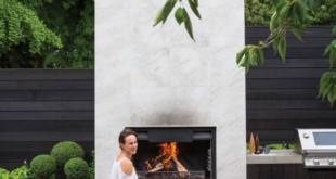 backyard fireplace