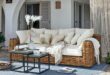 rattan garden sofa