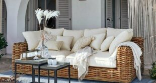 rattan garden sofa