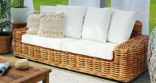 rattan garden sofa