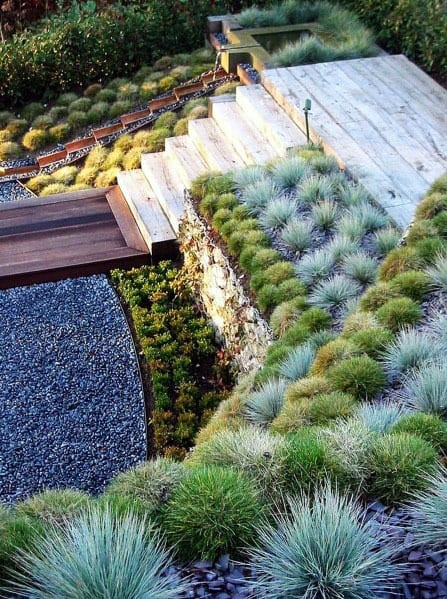 landscaping on a slope