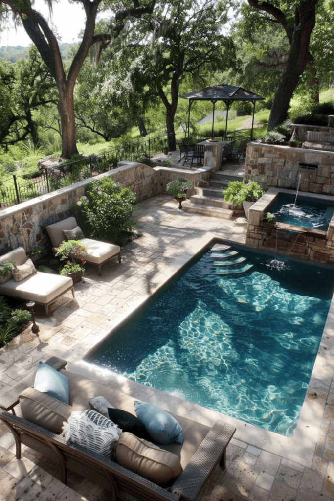 backyard pool and patio ideas