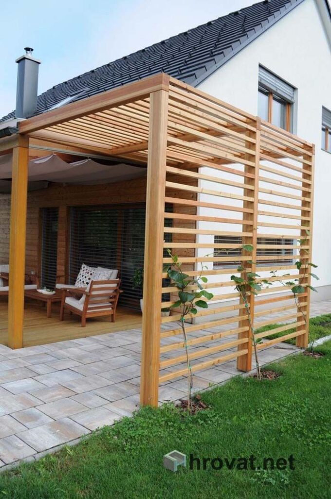 wooden pergola