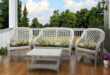 white wicker patio furniture