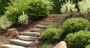 landscaping steps on a slope