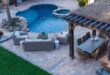 backyard patio designs with pool