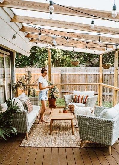 10+ Pretty Backyard Patio Ideas On A Budget | Patio furniture .