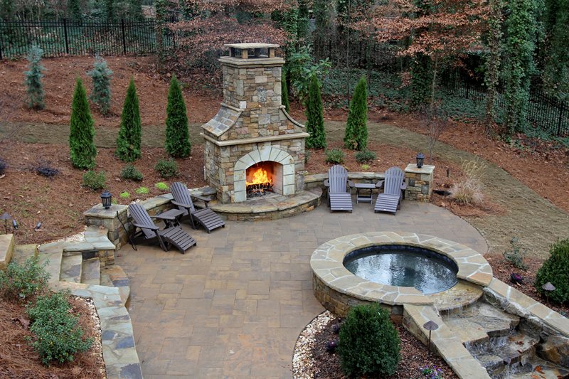 Outdoor Fireplace Pictures - Gallery - Landscaping Netwo