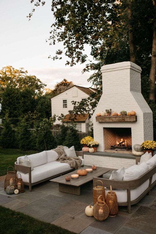 Our Outdoor Fireplace - Styled Snapsho