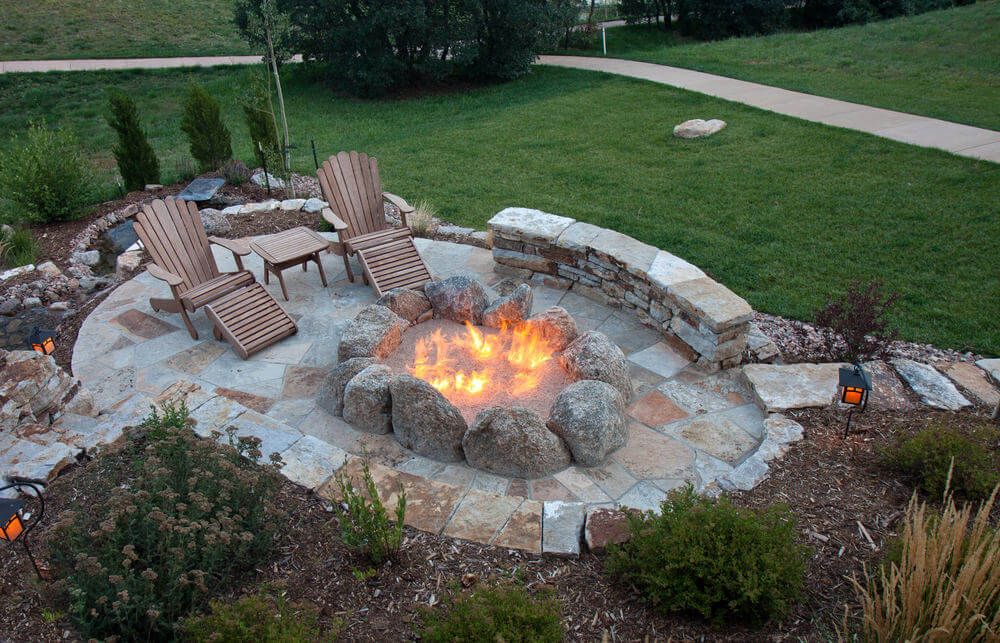 42 Backyard and Patio Fire Pit Ideas | Fire pit landscaping, Fire .