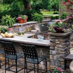 Grilling Terrace with Eat at Bar | Backyard Kitchen, Outdoor .